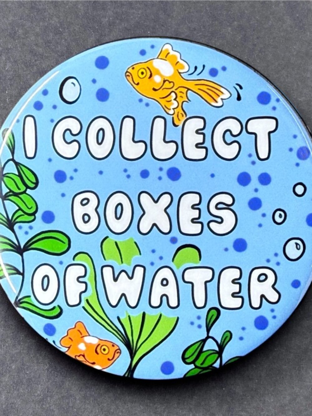 Funny Aquarium Fish Keeper Pin, Magnet, Keychain, Bottle Opener or Mini Ornament
